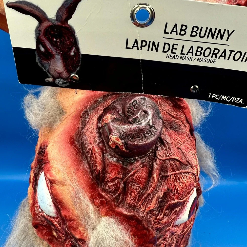 Lab Bunny Unisex Adult Red Tan Nightmare Makers Line Ghoulish Mask For Halloween